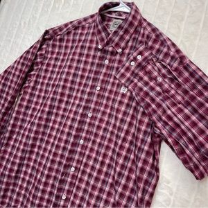 Cinch Button Down Plaid Magenta Purple Long Sleeve Western Shirt Men’s Size M-XL